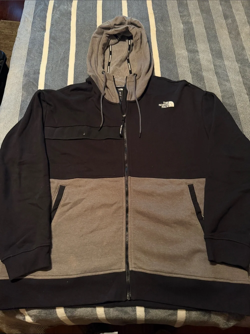 The North Face Men’s Black & Gray Full-Zip Hoodie